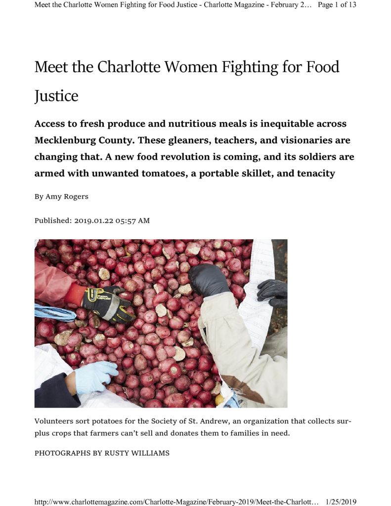 thumbnail of Charlotte Magazine February 2019